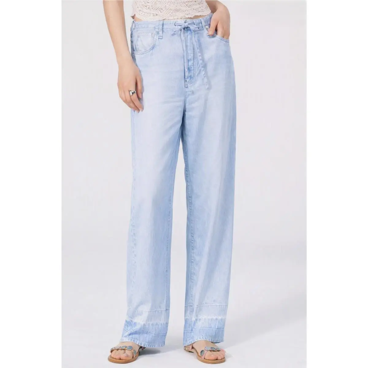 Rag Bone Miramar Satin Phoebe in Mica Photo Printed Beach Pants M