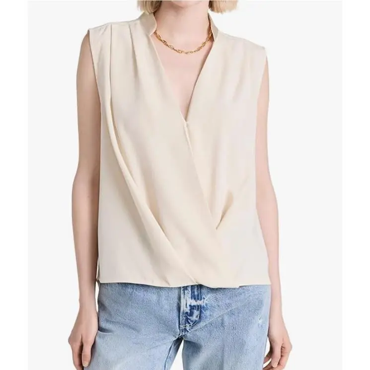Rag Bone Women`s Sleeveless Meredith Top Size XS Runs Large Ivory