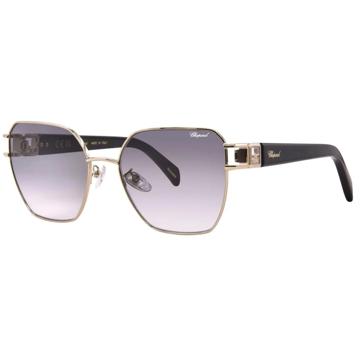SCHM22S 0300 Sunglasses Women`s Black/gold/brown Gradient 57mm by Chopard