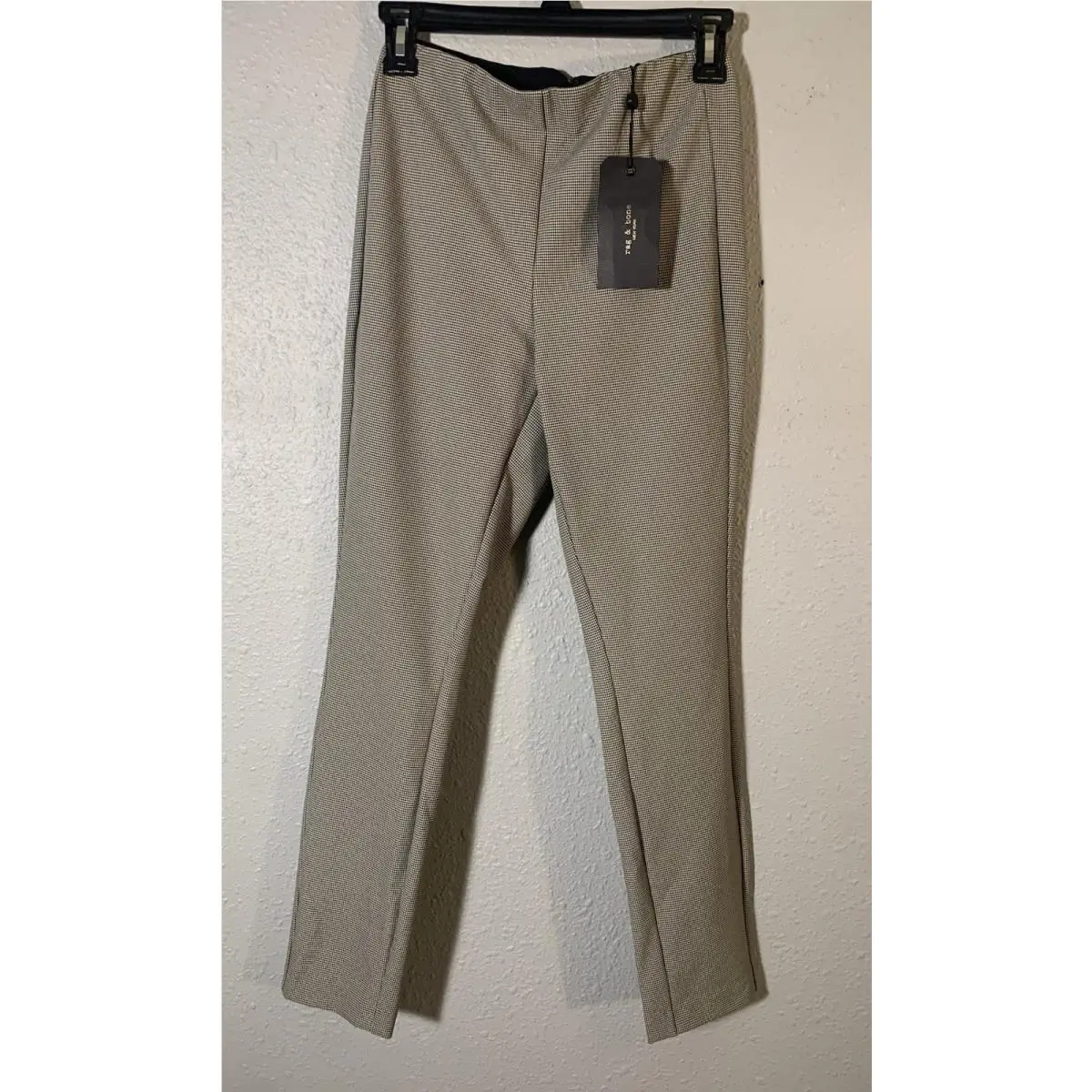 Rag Bone Simone Slim Ankle Pants Size 2 Black Multi Houndstooth