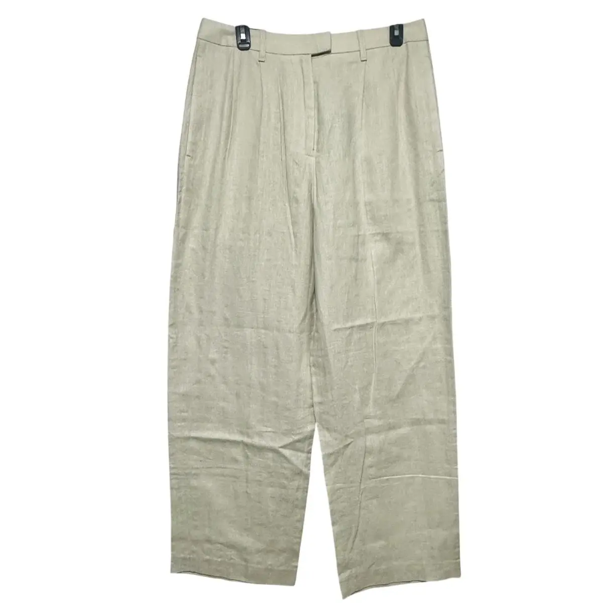 Rag Bone Portia Linen Wide Leg Pants Sand Beige Pleated High Rise Size 8