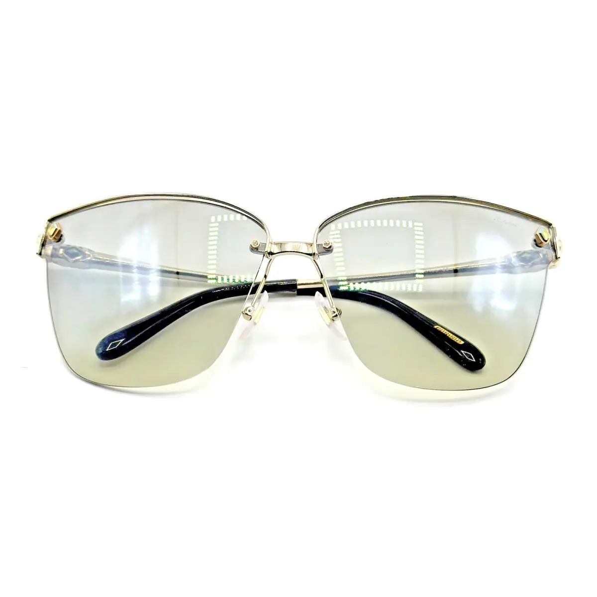Sunglasses SCHC19S 594G Women Gold Metal Frame Grey Lens 65-13-135 by Chopard