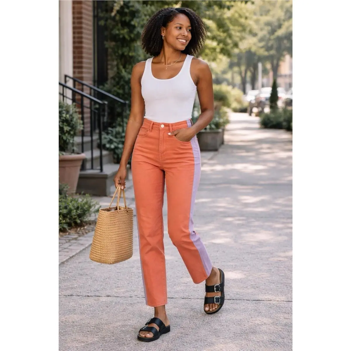Rag Bone “modele” Skinny Jeans in a Rare Peach + Lilac Design. Size 23.NWT by Rag & Bone