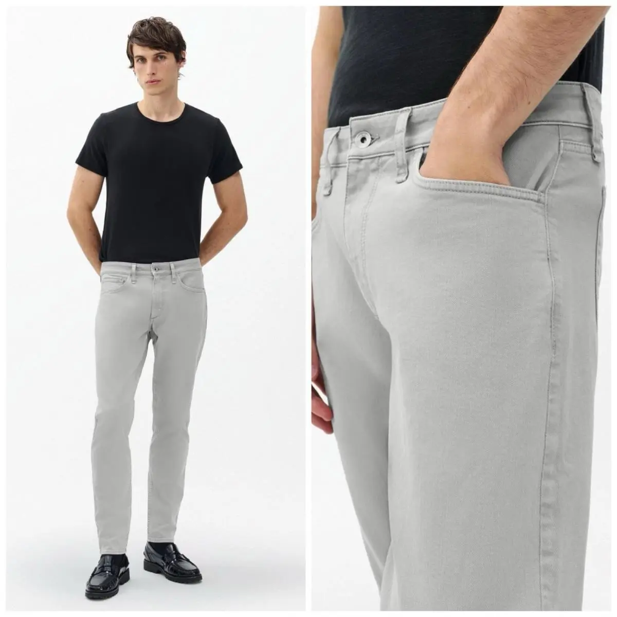 Rag Bone Fit 3 Aero Stretch Jeans In Pebble Grey Size: 32x32