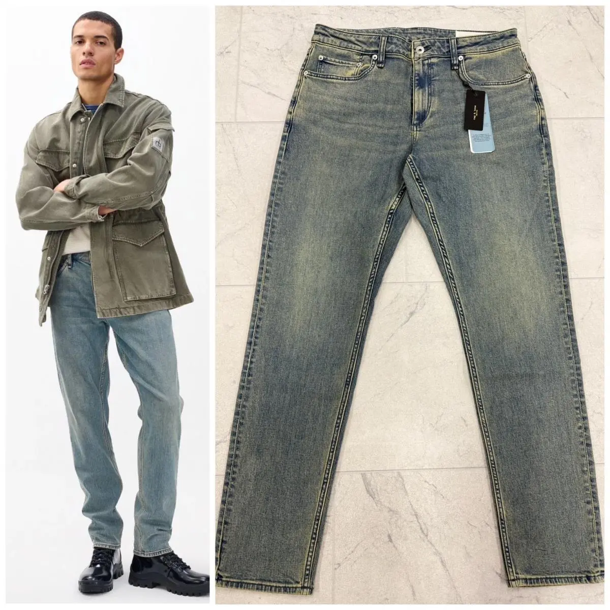 Rag Bone Fit 3 Stretch Infuse Jeans In Sepia Blue SZ:29x32