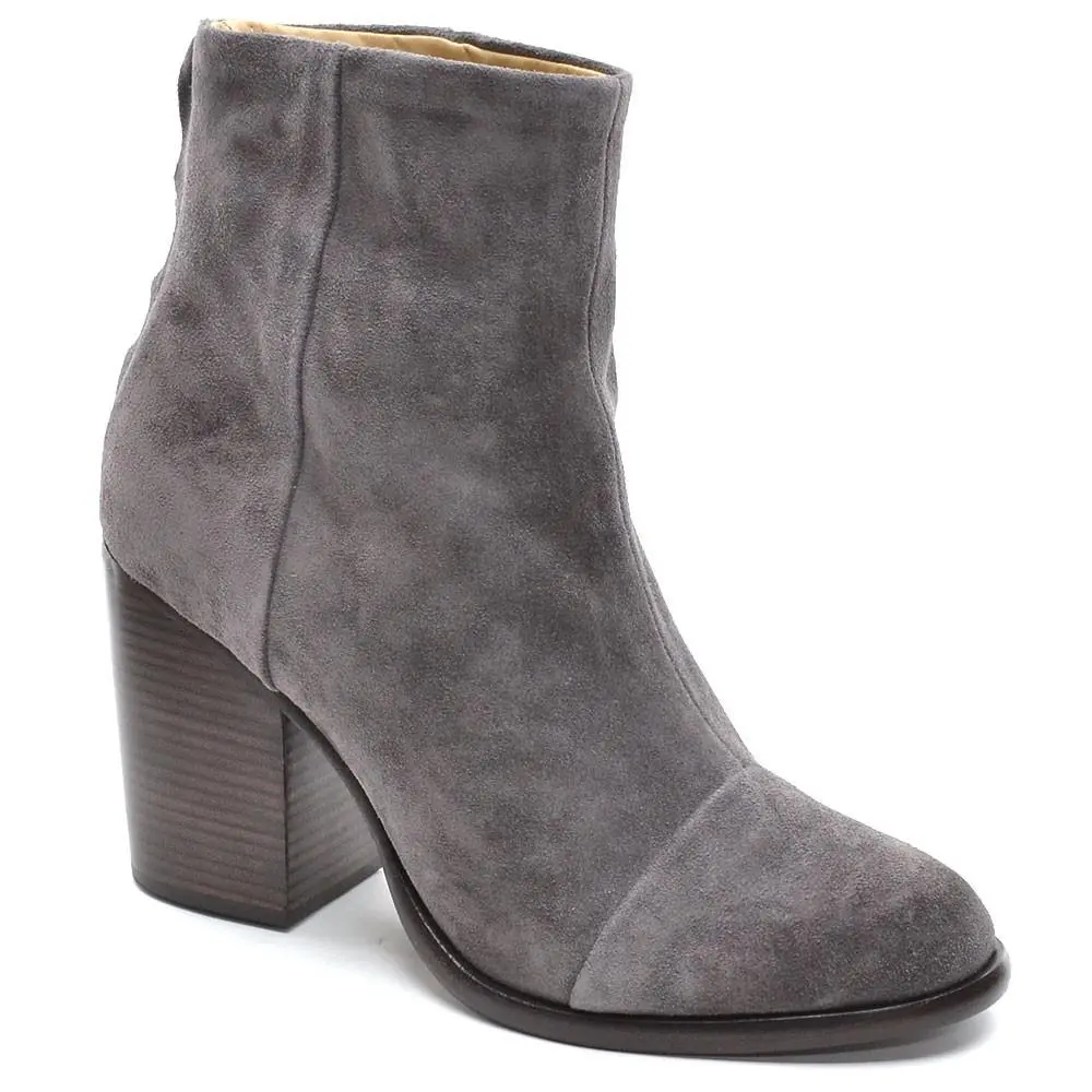 Rag Bone Ashby Boots Ladies Size 37.5 / 7.5 Gray Suede Heel Booties