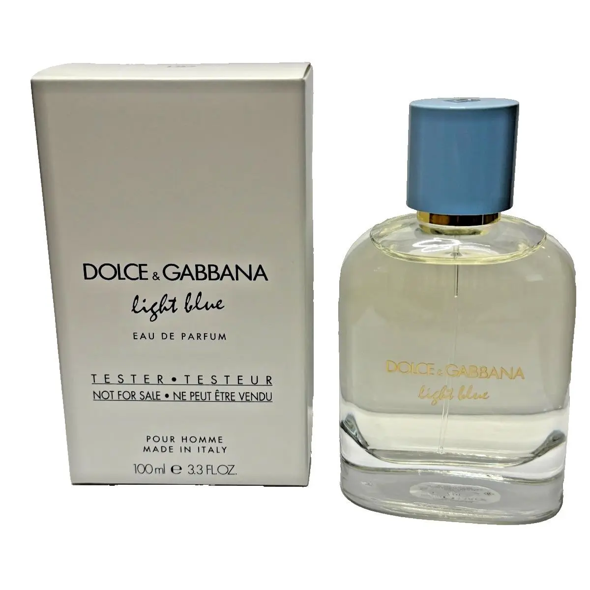 Dolce Gabbana Light Blue Pour Homme 3.3 Oz Eau de Parfum Spray White Box by Dolce & Gabbana