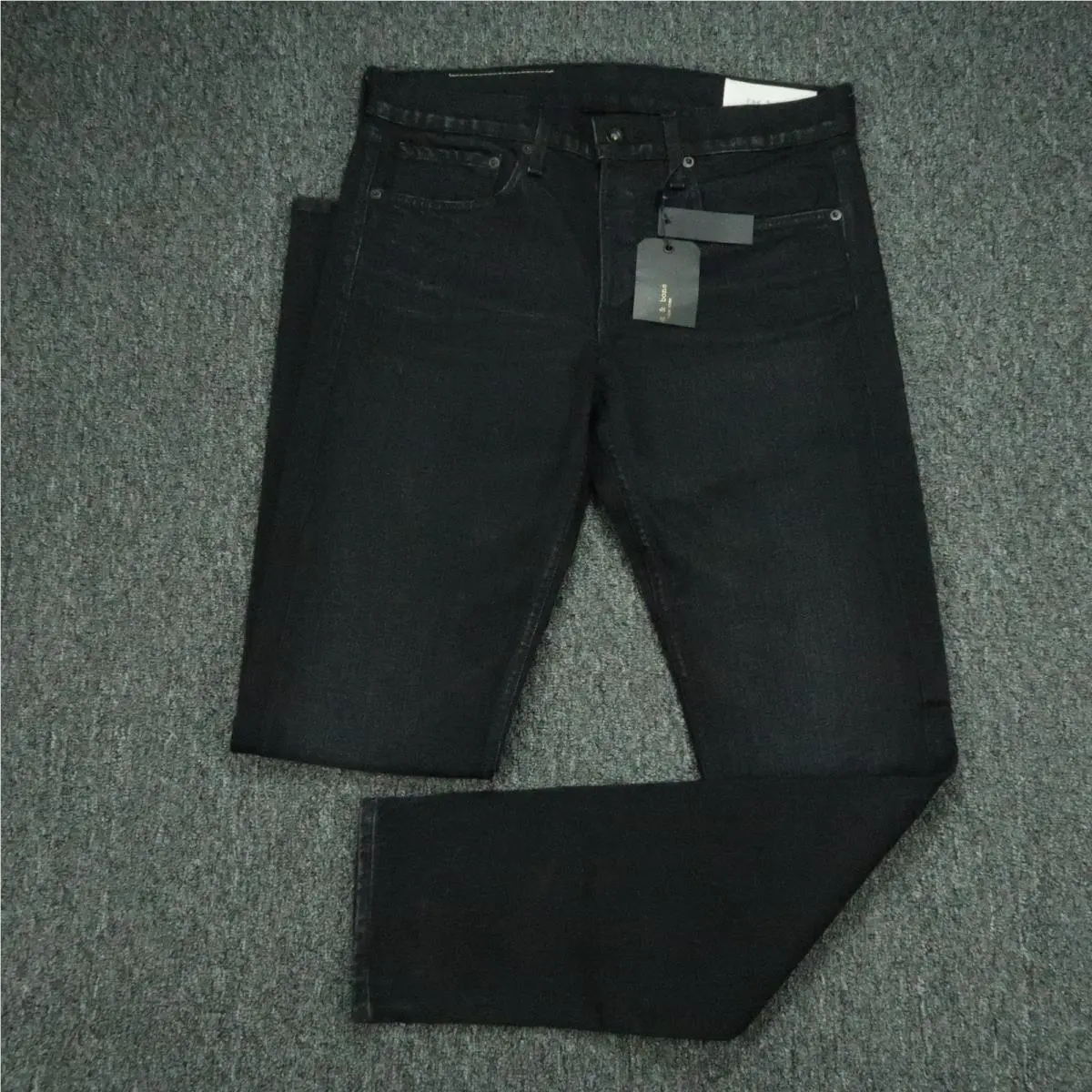 Rag Bone Jeans Mens 30x34 Black Devon Fit 2 Slim 5 Pocket Denim