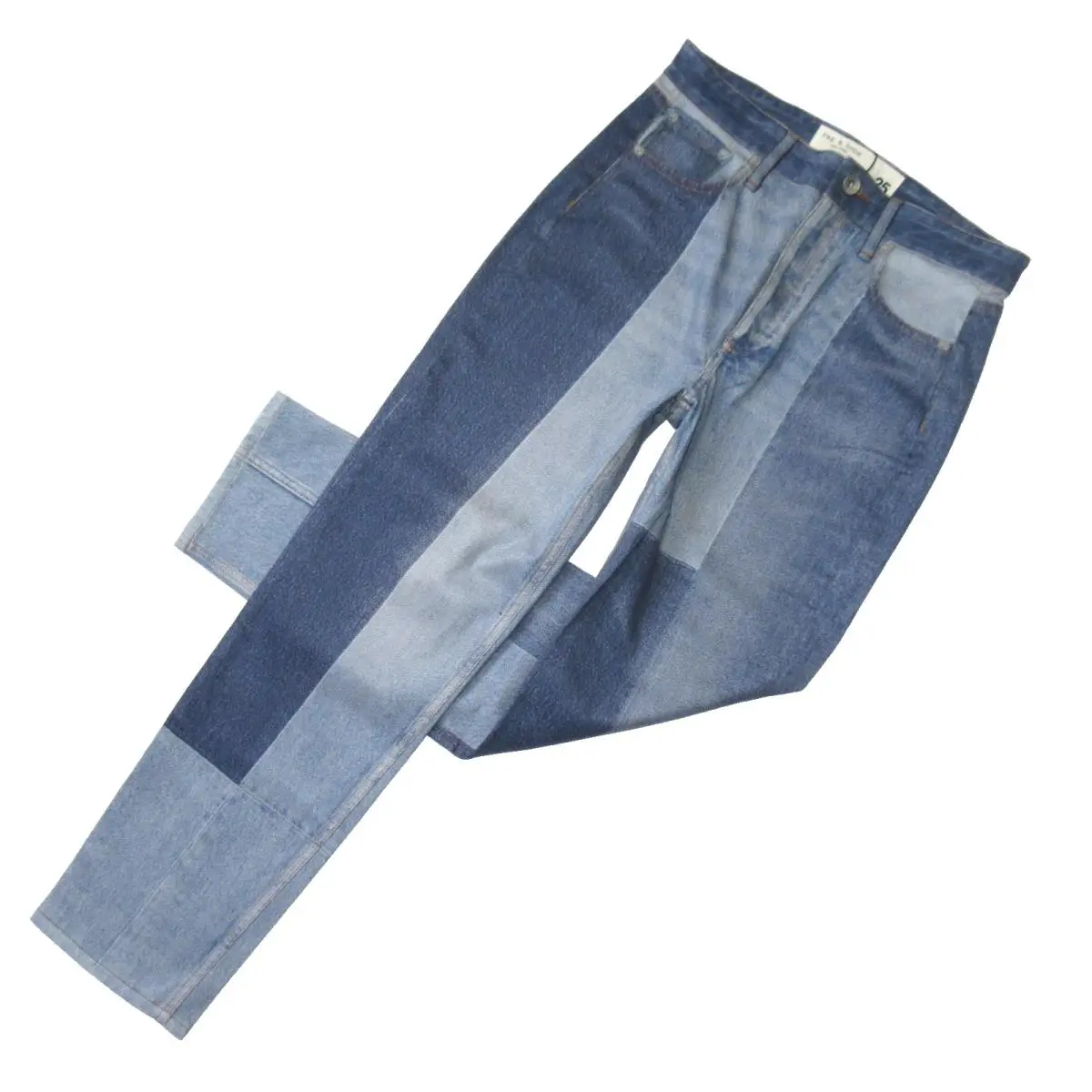 Rag Bone Miramar Nina Cigarette in Bryon Patchwork Jean Print Pant 25