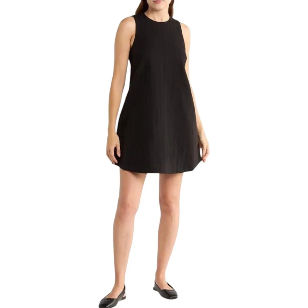 Rag Bone Black Rosalind Cotton Linen Blend Sleeveless Mini Dress Size Small