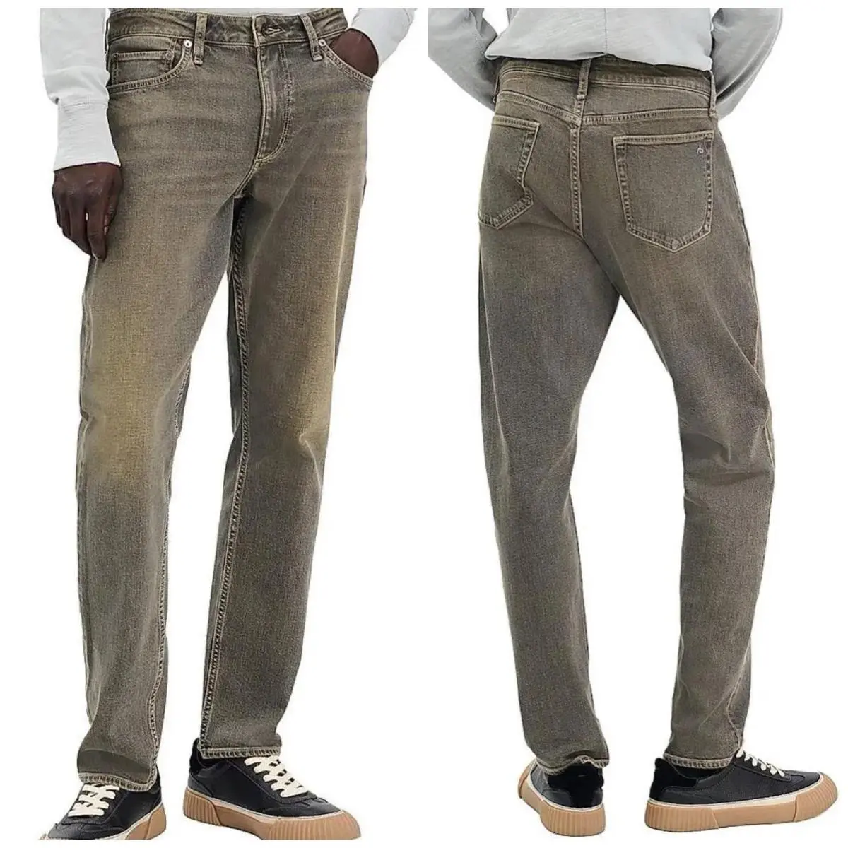Rag Bone Fit 3 Stretch Infuse Jeans In Grey Olive SZ:31x30