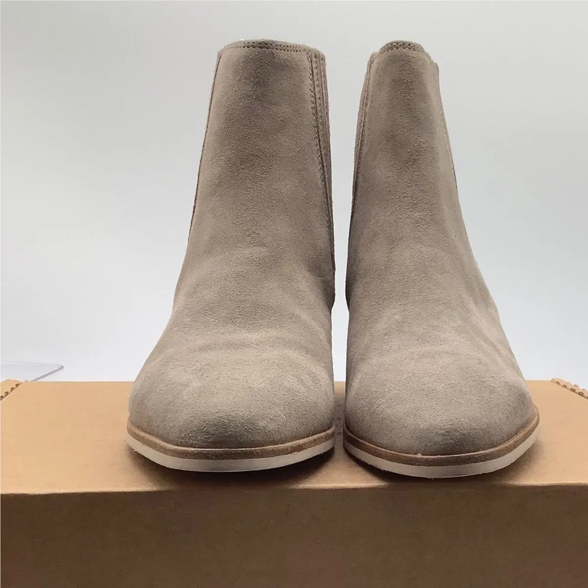 Rag Bone Rover Tan Suede Ankle Boots Pointed Toe Block Heel Size 36