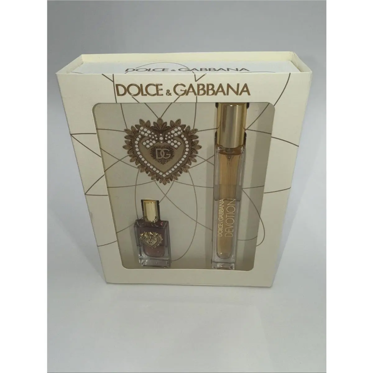 2PC Dolce Gabbana Devotion Eau de Parfum Mini Set 0.33 Oz+ 0.17 oz by Dolce & Gabbana