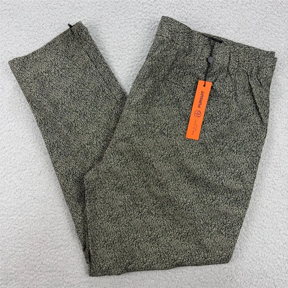 Rag Bone Pants Men Xxl 2XL Grey Black Zander Track Dribble Camo Nylon Elephant