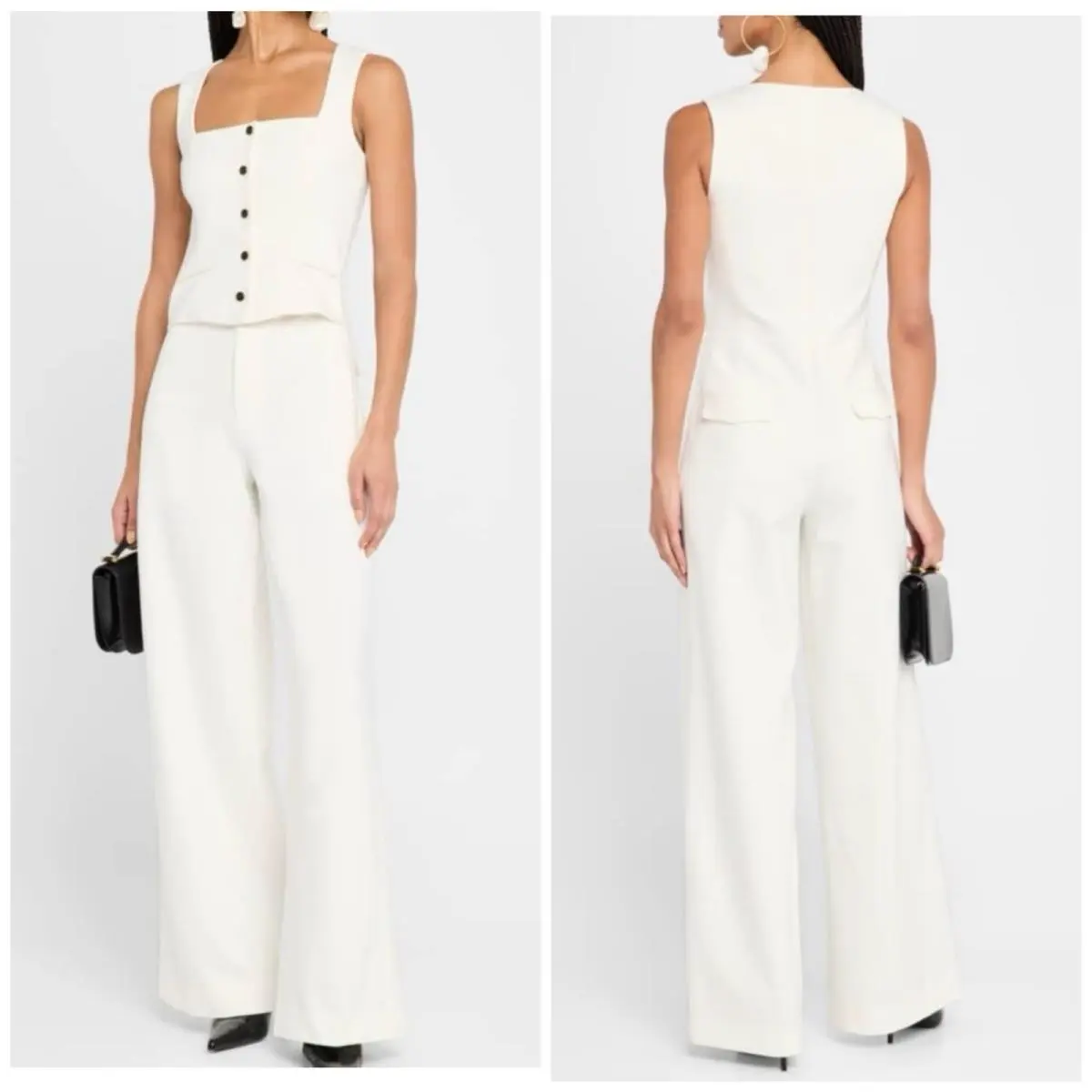Rag Bone Marianne Ponte Jumpsuit In White Size:00