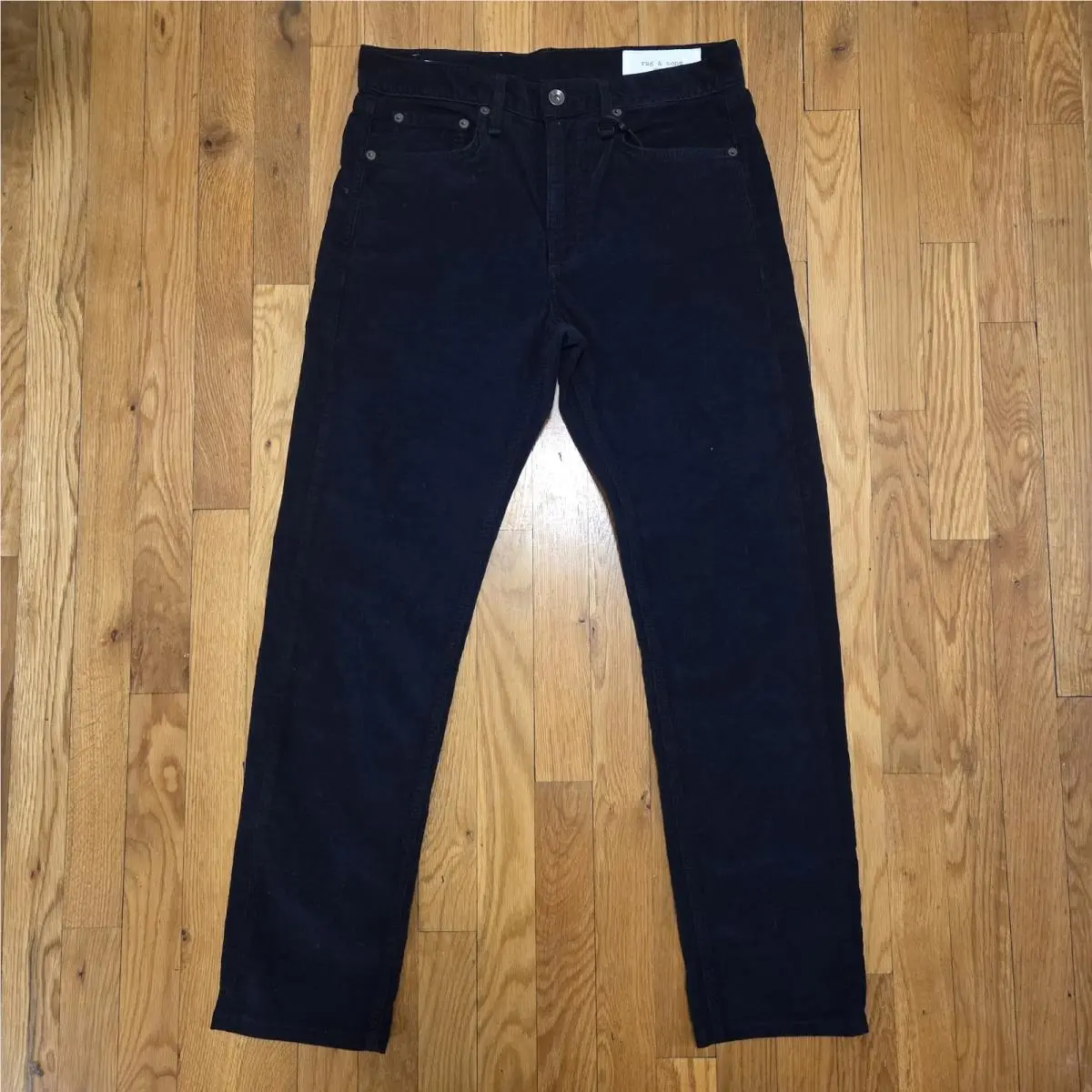 Rag Bone York Fit 2 Slim Navy Stretch Corduroy Pants Men`s 31x32