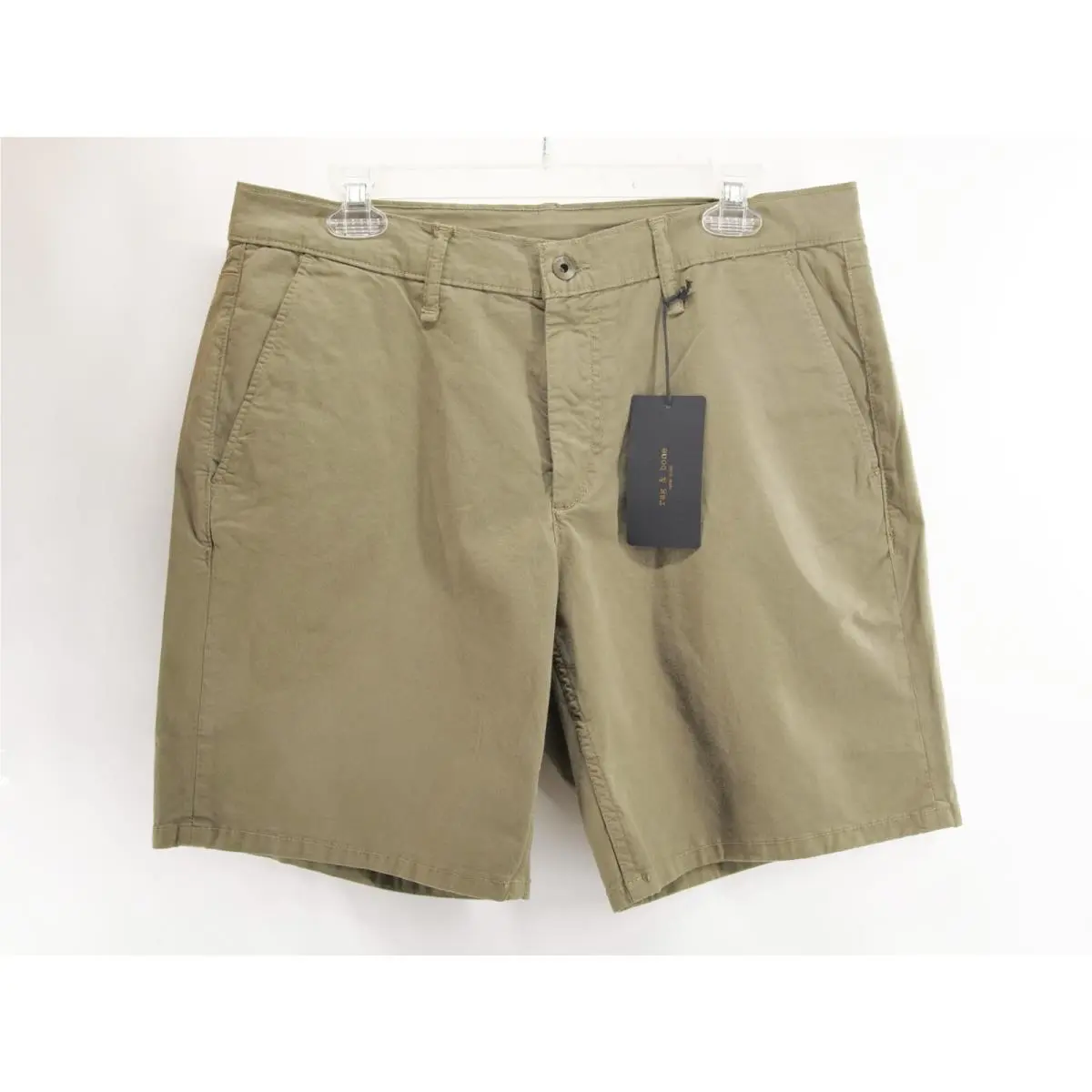 Rag Bone Men`s Standard Chino Shorts Size 34 9 Olive Green RX3926S9OOL