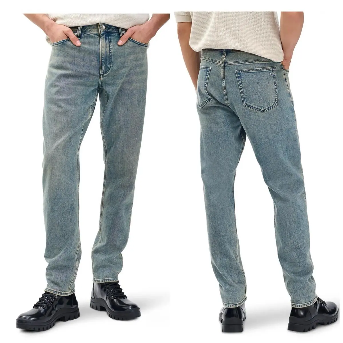 Rag Bone Fit 3 Stretch Infuse Jeans In Sepia Blue SZ:30x32