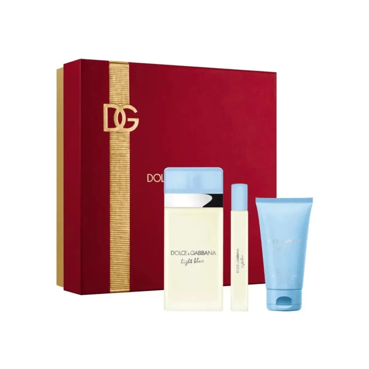 Dolce Gabbana Light Blue Set 3Pc Edt 3.3oz+EDT 0.33oz+Body Cream 1.7oz Box by Dolce & Gabbana