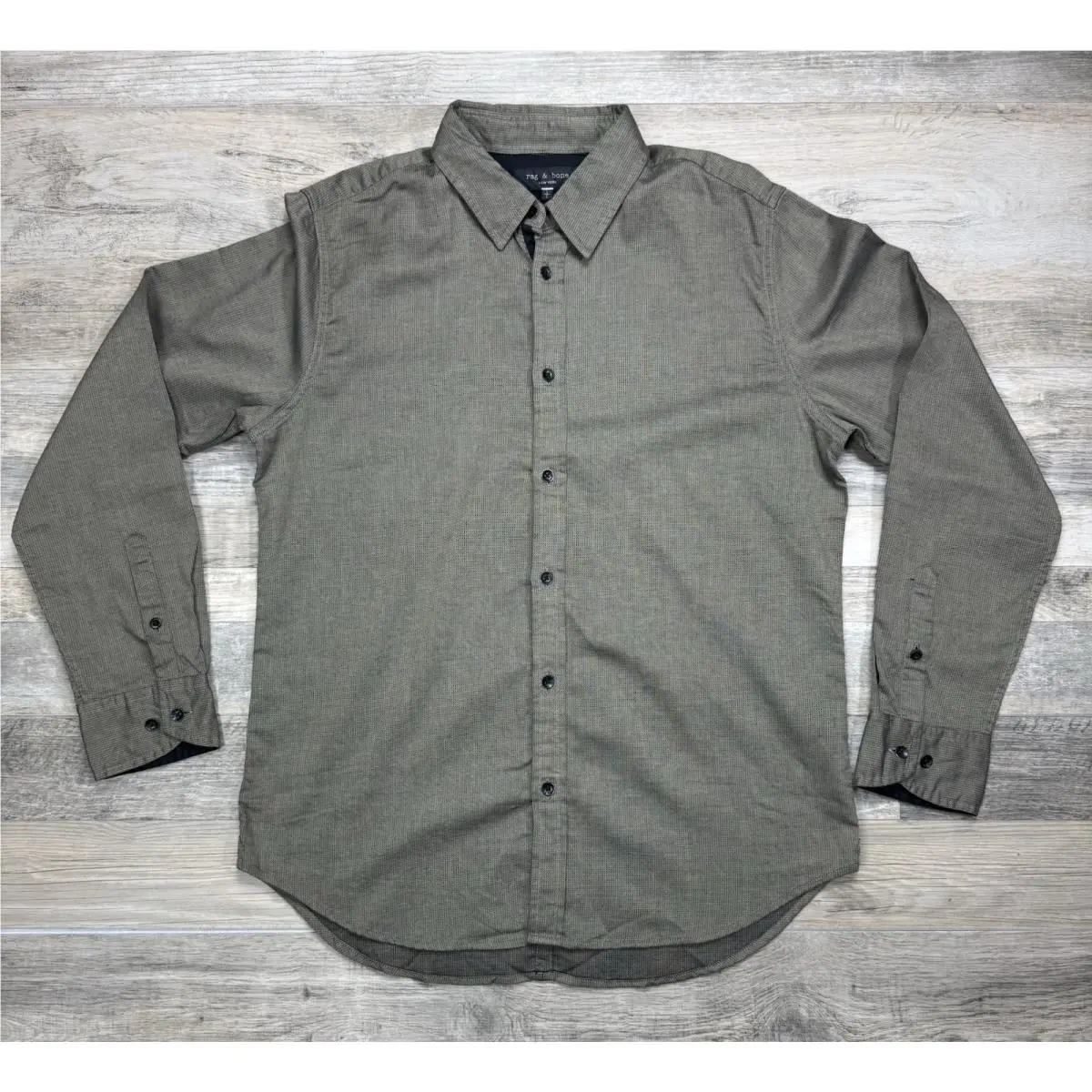 Rag Bone Tomlin Stretch Dobby Shirt In Sage Men’s Size Large