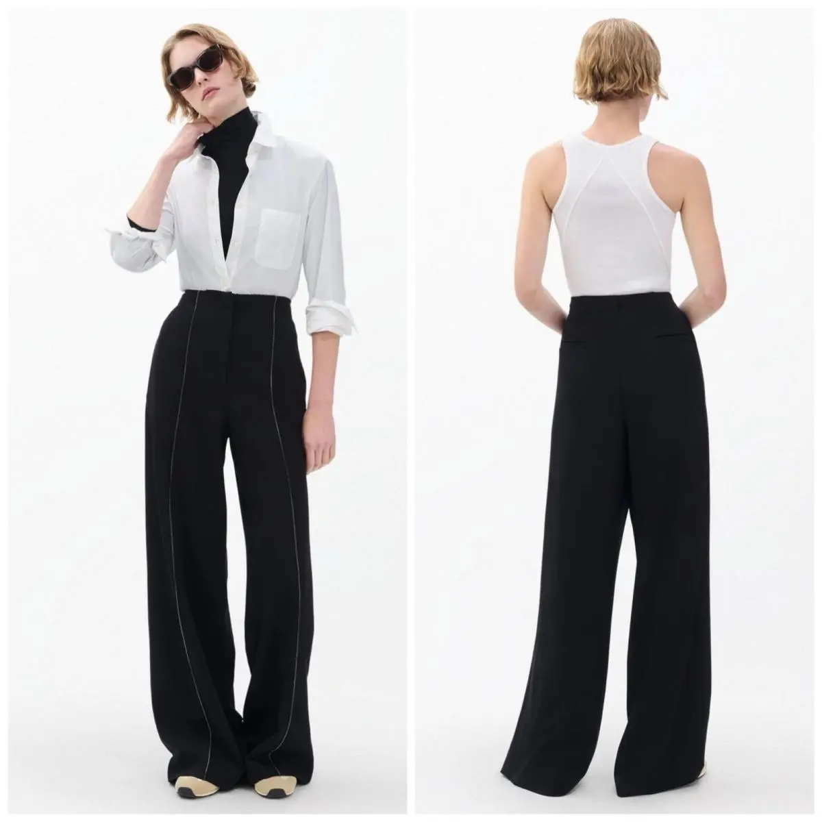 Rag Bone Irina Highrise Contrast Stitching Ponte Pants Size: 8