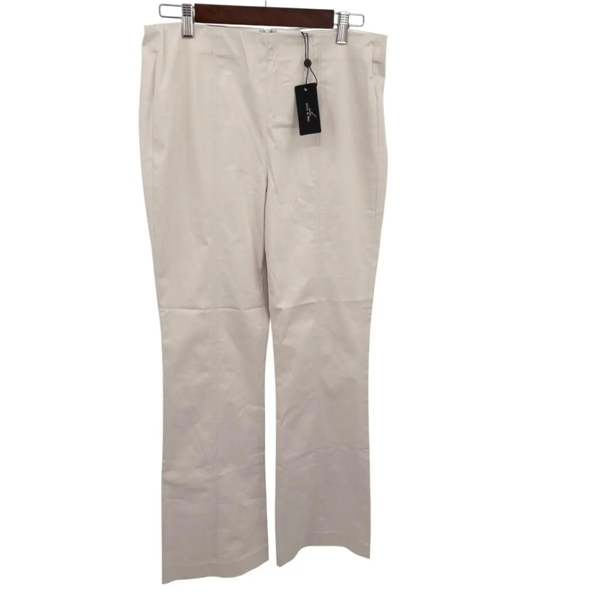 Rag Bone York Women`s 12 Pants Simone Flare Stone High Rise Zip Fly