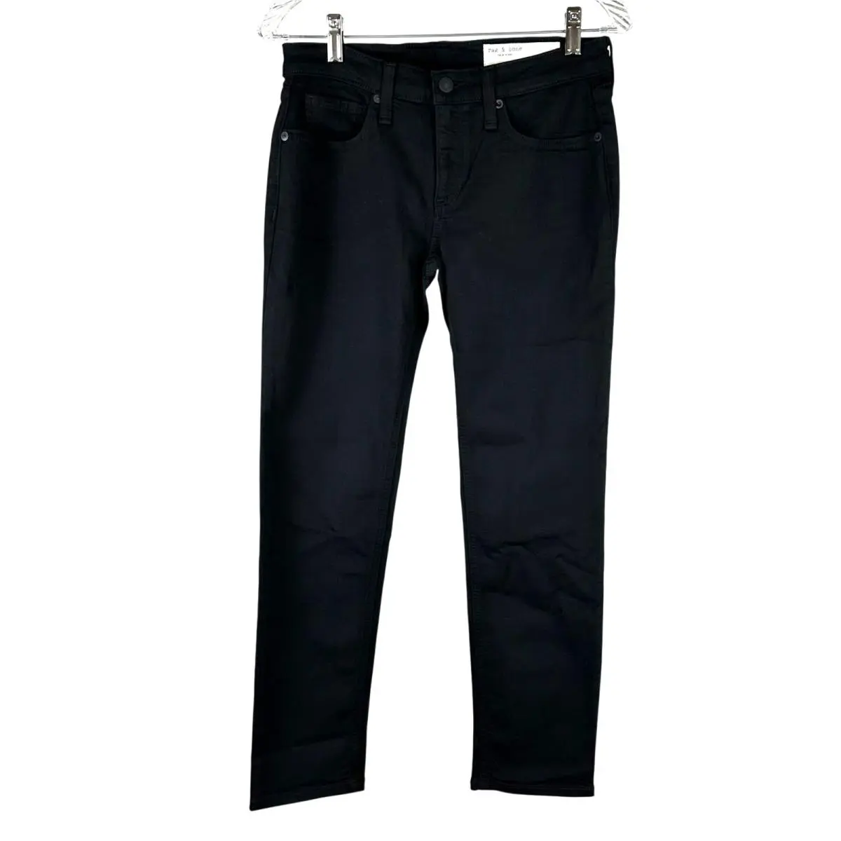 Rag Bone Dylan Low Rise Boyfriend Jeans Black Women`s Size 25