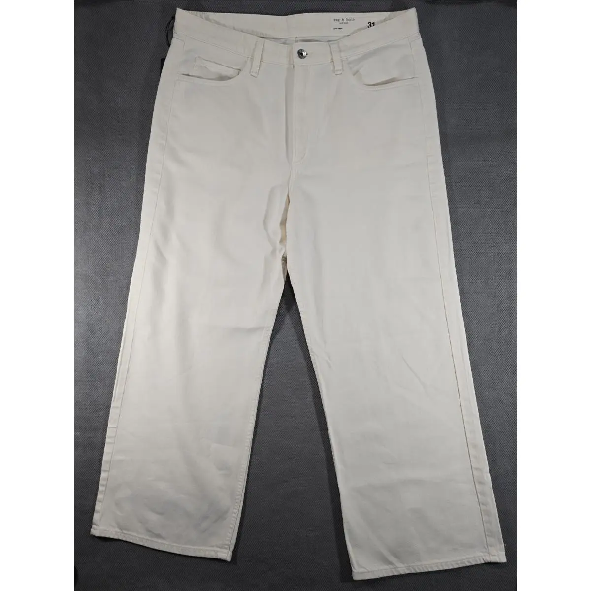 Rag Bone Women`s Ecru Cream Lori Crop Jeans Light Wash Sz: 36