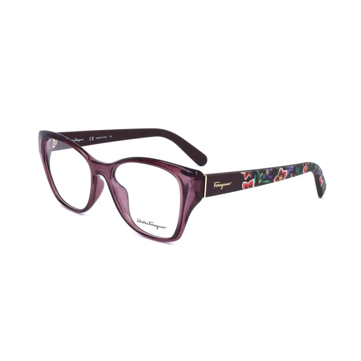 SF2827 606 Crystal Wine Eyeglasses 53mm with SF Case by Salvatore Ferragamo