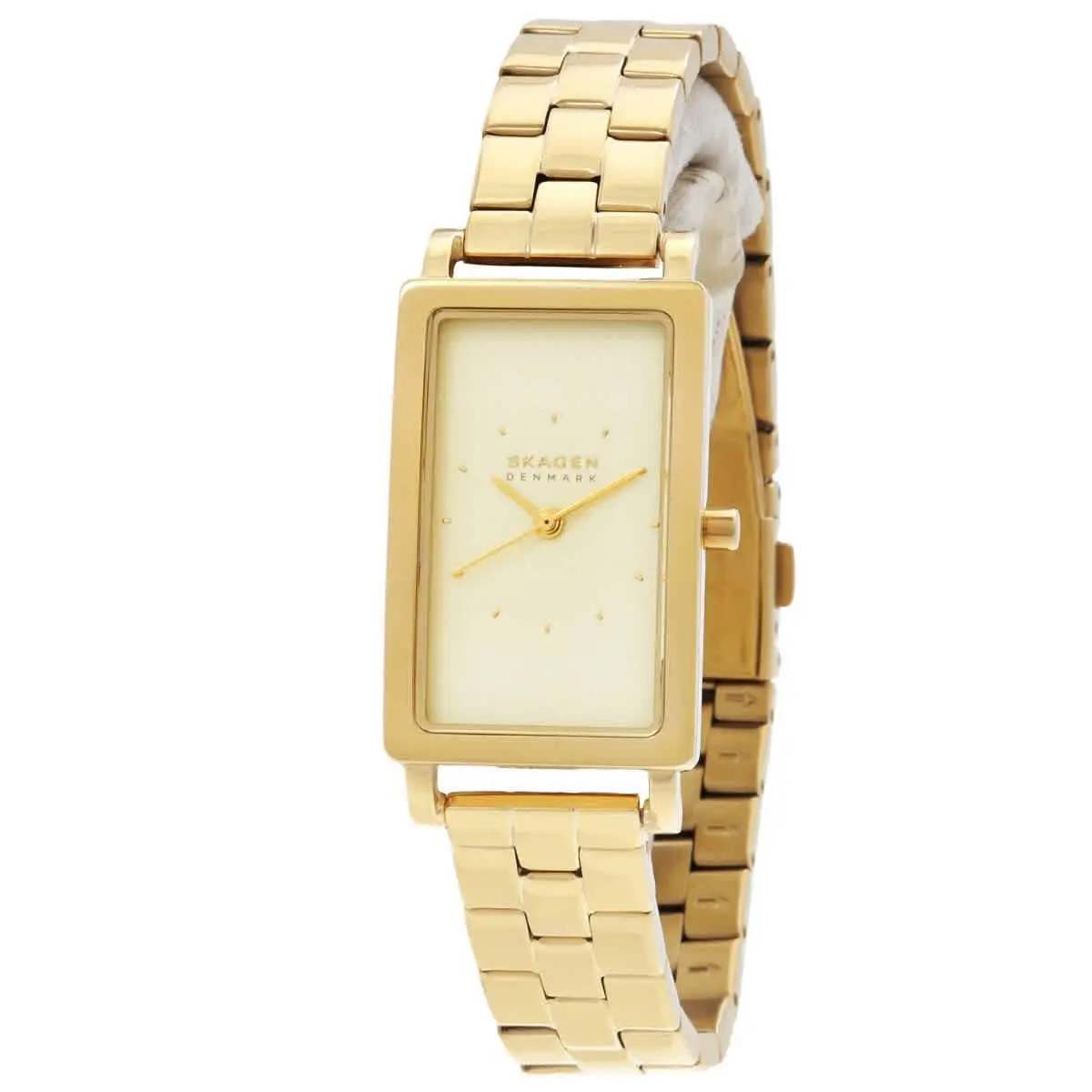 Skagen SKW3098 Hagen Lille Gold-tone Dial 22 mm Women`s Watch - Yellow Gold-tone, Dial: Gold-tone, Band: Yellow Gold-tone