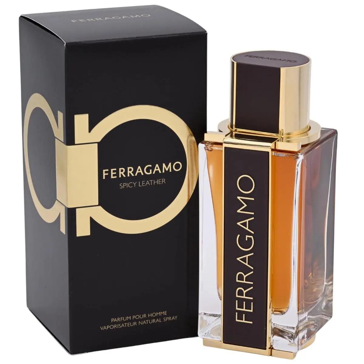 Salvatore Ferragamo Spicy Leather Parfum Spray Men 3.4 oz Box