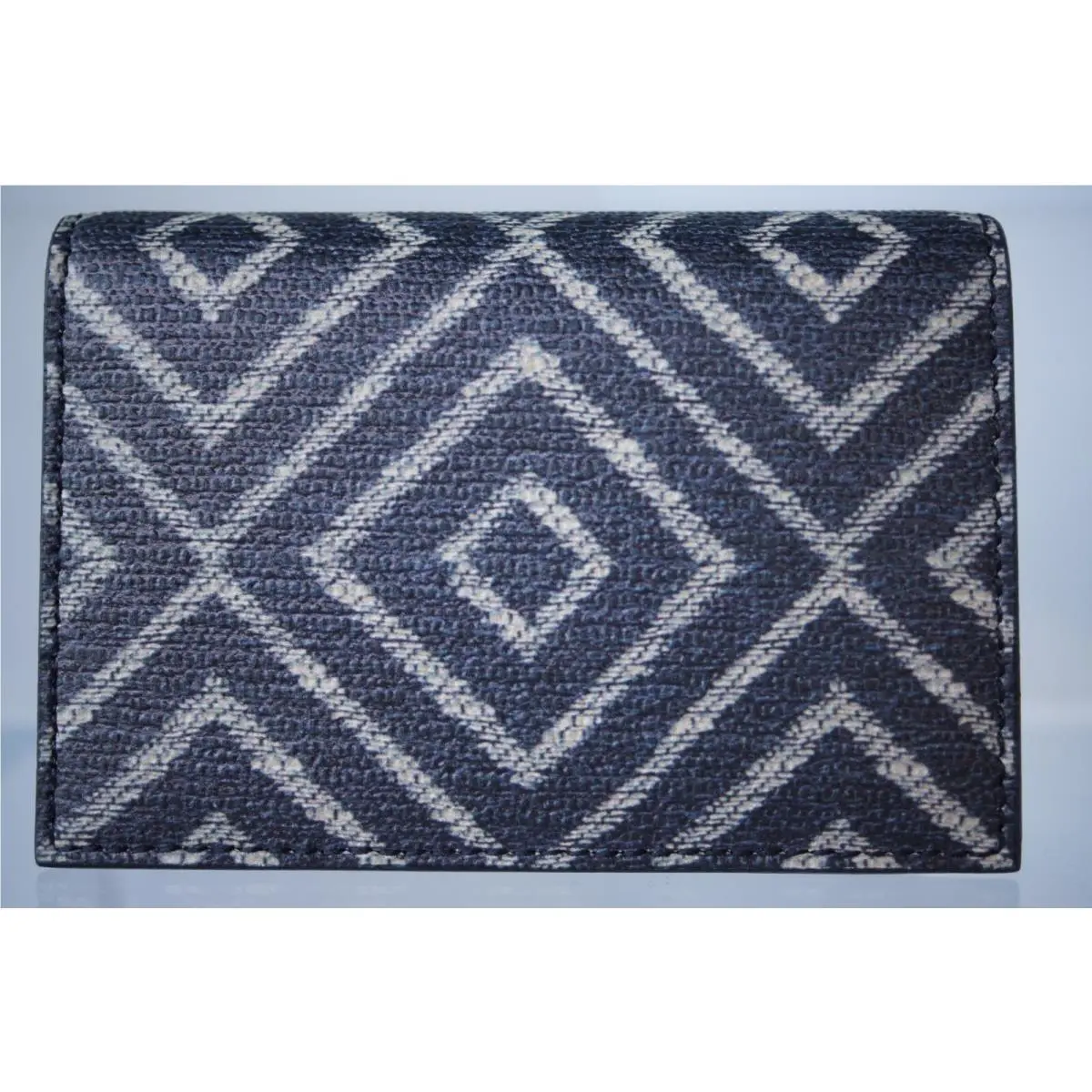 Salvatore Ferragamo Men`s Wallet Bifold CC Holder Blue Leather