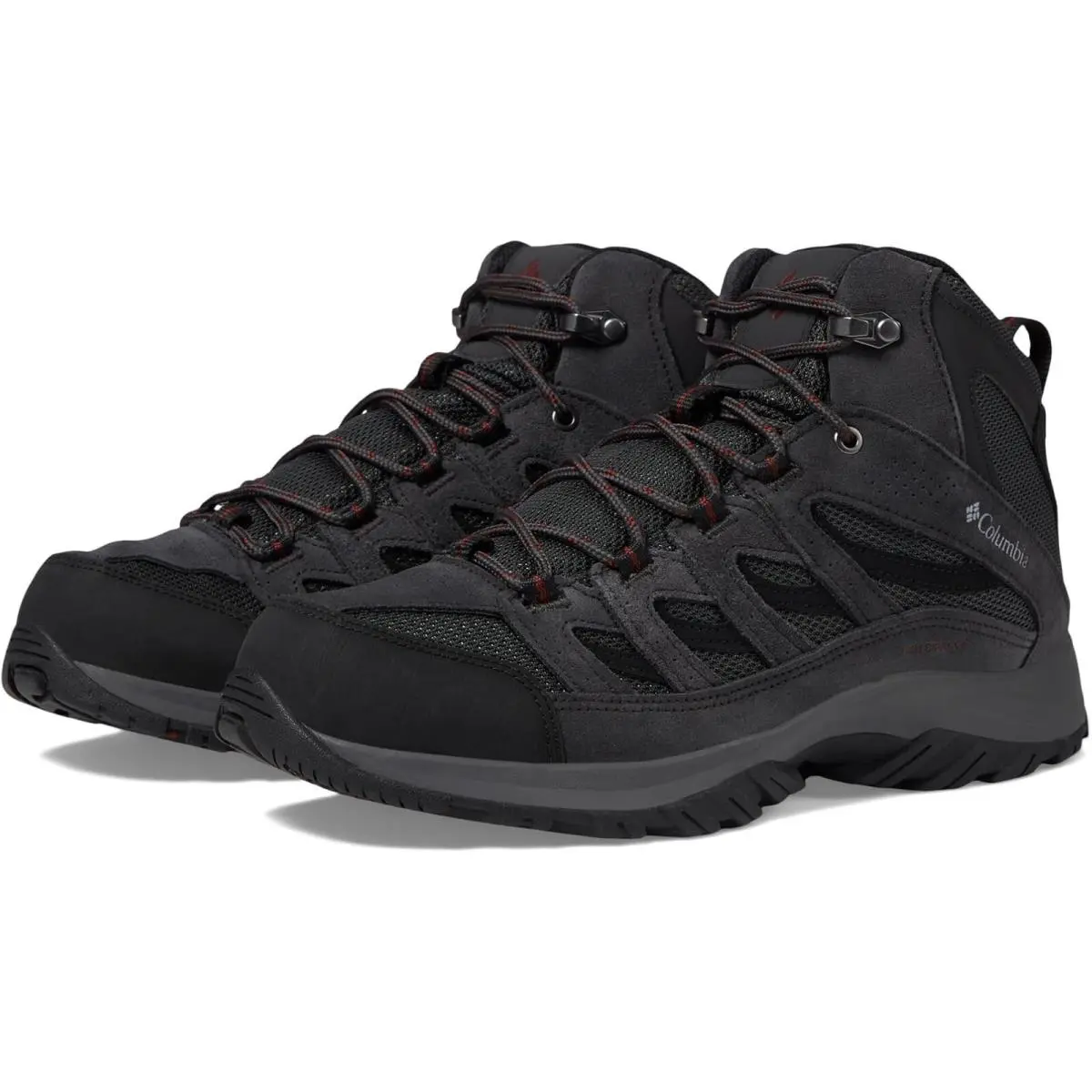 D68104 Mens Dark Grey Crestwood Mid Waterproof Hiking Boots Size 8 M by Columbia