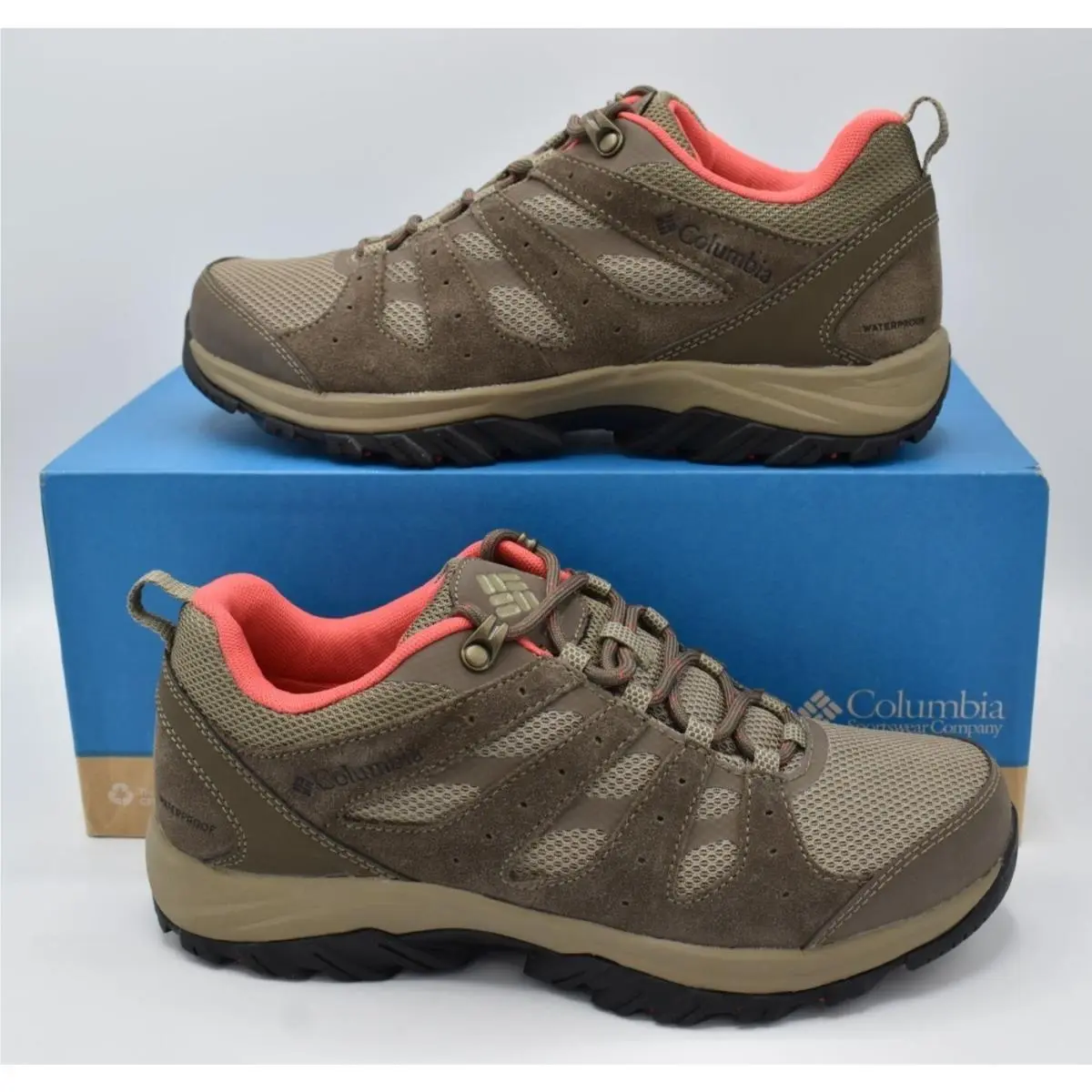 Womens Size 10 Redmond Iii Low Waterproof Coral Red Hiking Sneakers by Columbia