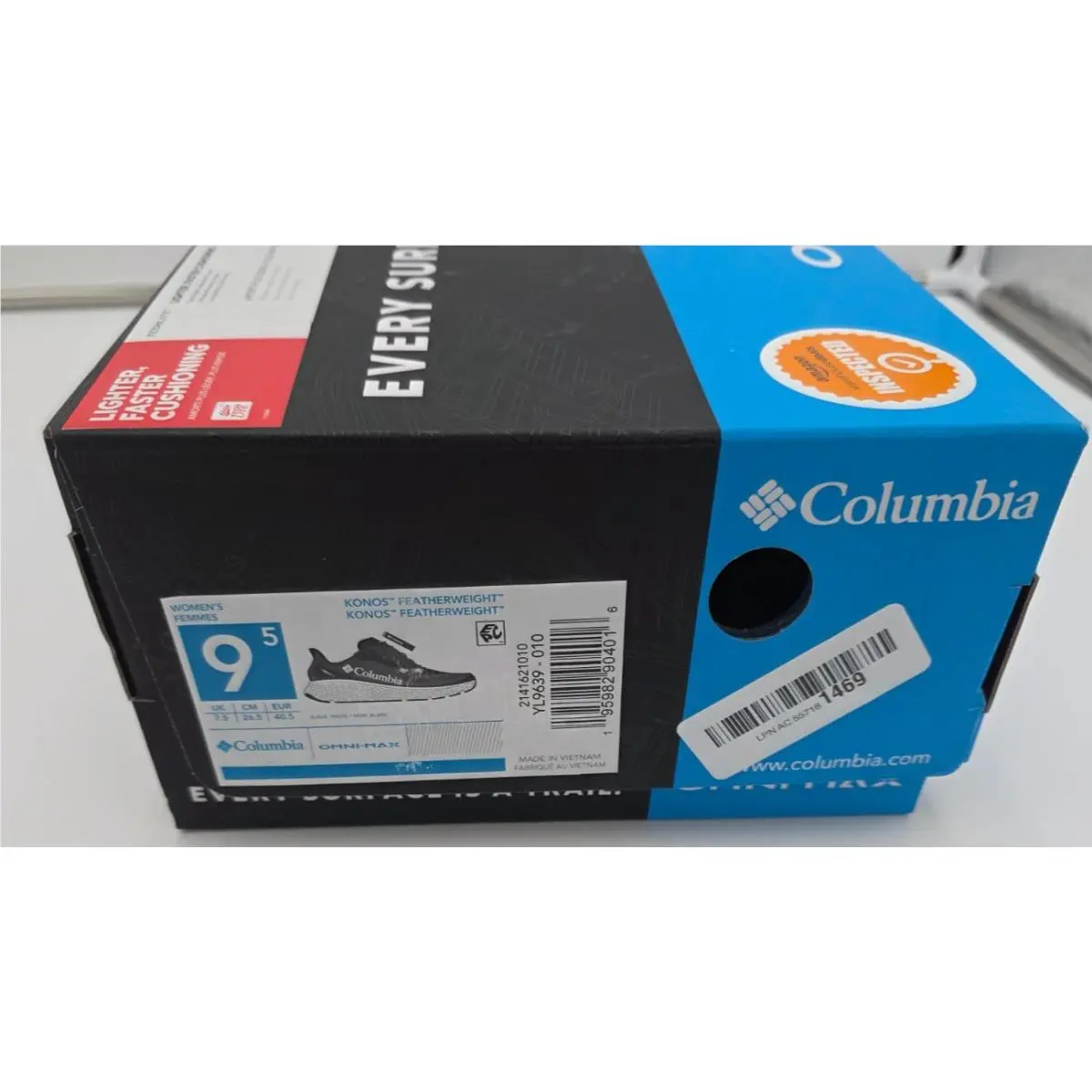 Columbia shoes - Columbia Konos Featherweight - Konos Featherweight - 2141621 - Black / White (UPC: 195982904016) 7