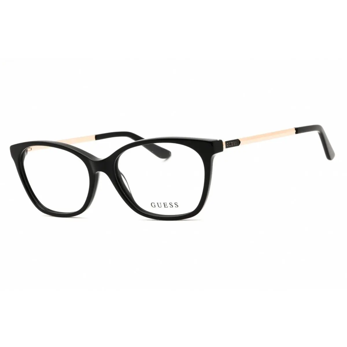 Women`s Eyeglasses Shiny Black/beige Full Rim Frame 55mm GU50194 001 by Guess