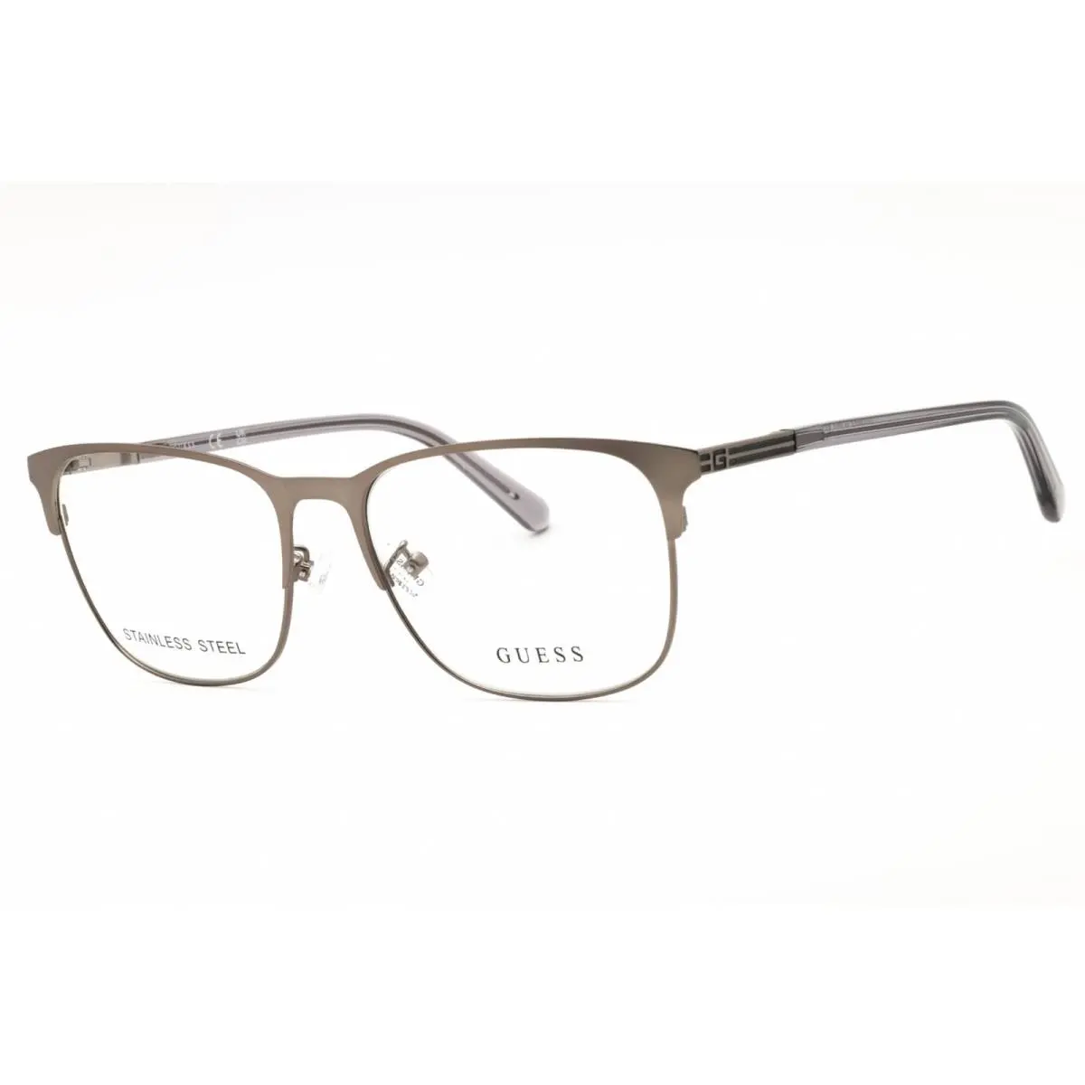 Men`s Eyeglasses Matte Dark Nickeltin Metal Full Rim Frame GU50055-D 007 by Guess