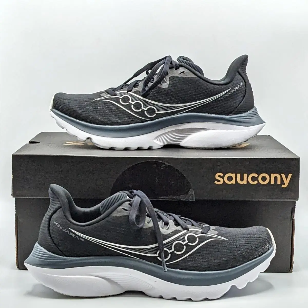 Saucony “kinvara 16” Women’s Neutral Speed Running Training Shoe Black/white