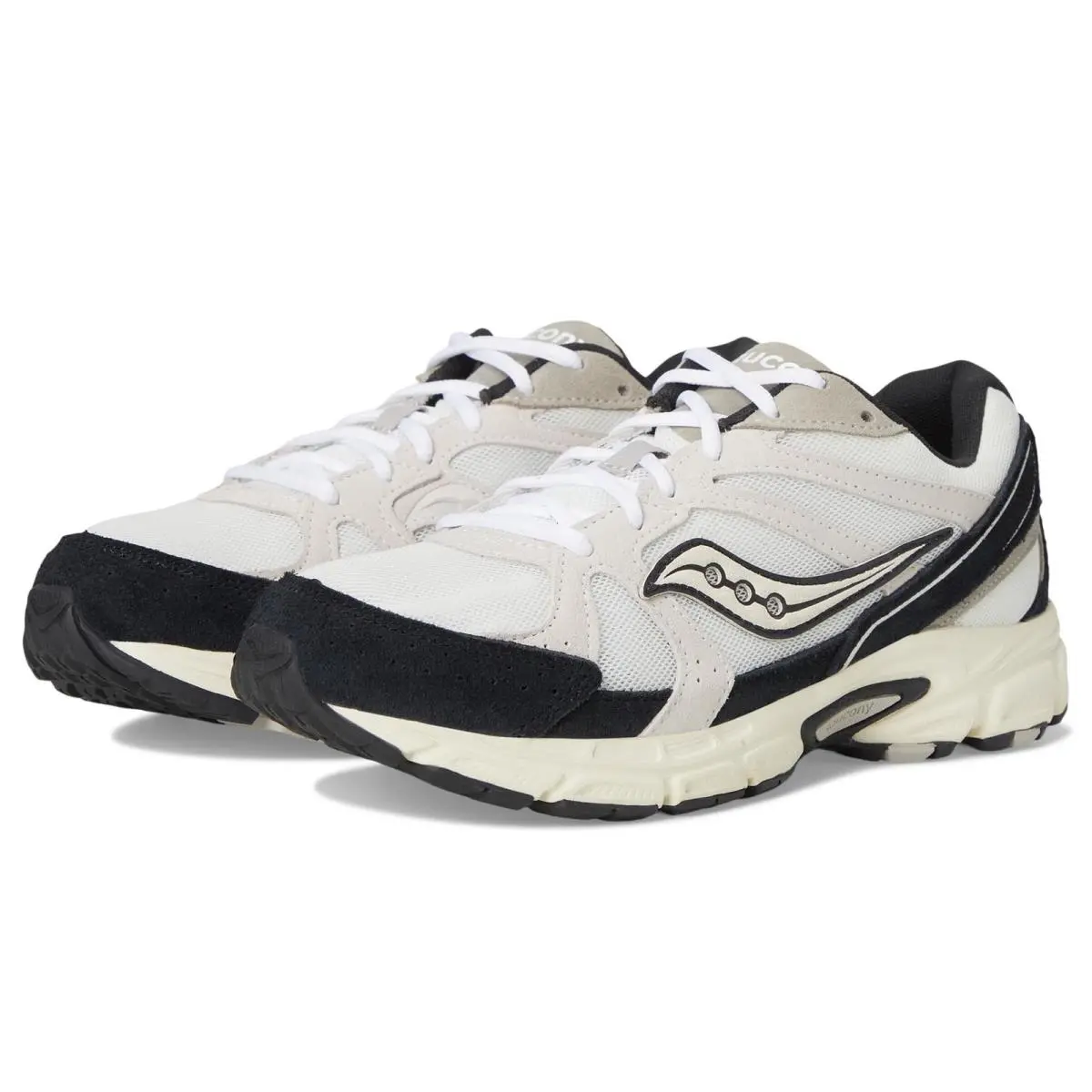 Saucony Men`s Ride Millennium Sneakers - White/Black
