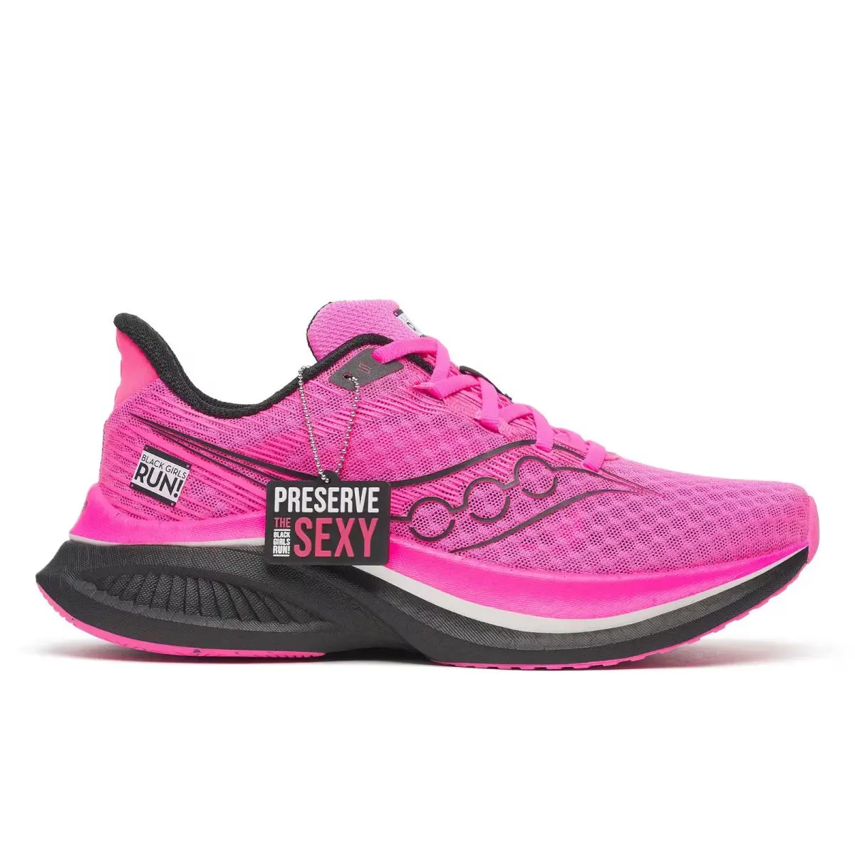 Saucony Women Black Girls Run X Saucony Endorphin Speed 5 Shoes - Hot Pink | Black