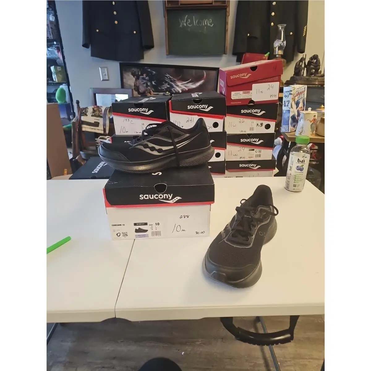 Saucony Men`s Cohesion 18 Running Shoe Black Size 10 M