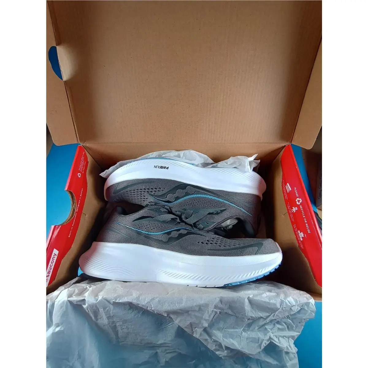 Saucony Women Ride 15 Running Shoes Charcoal 10