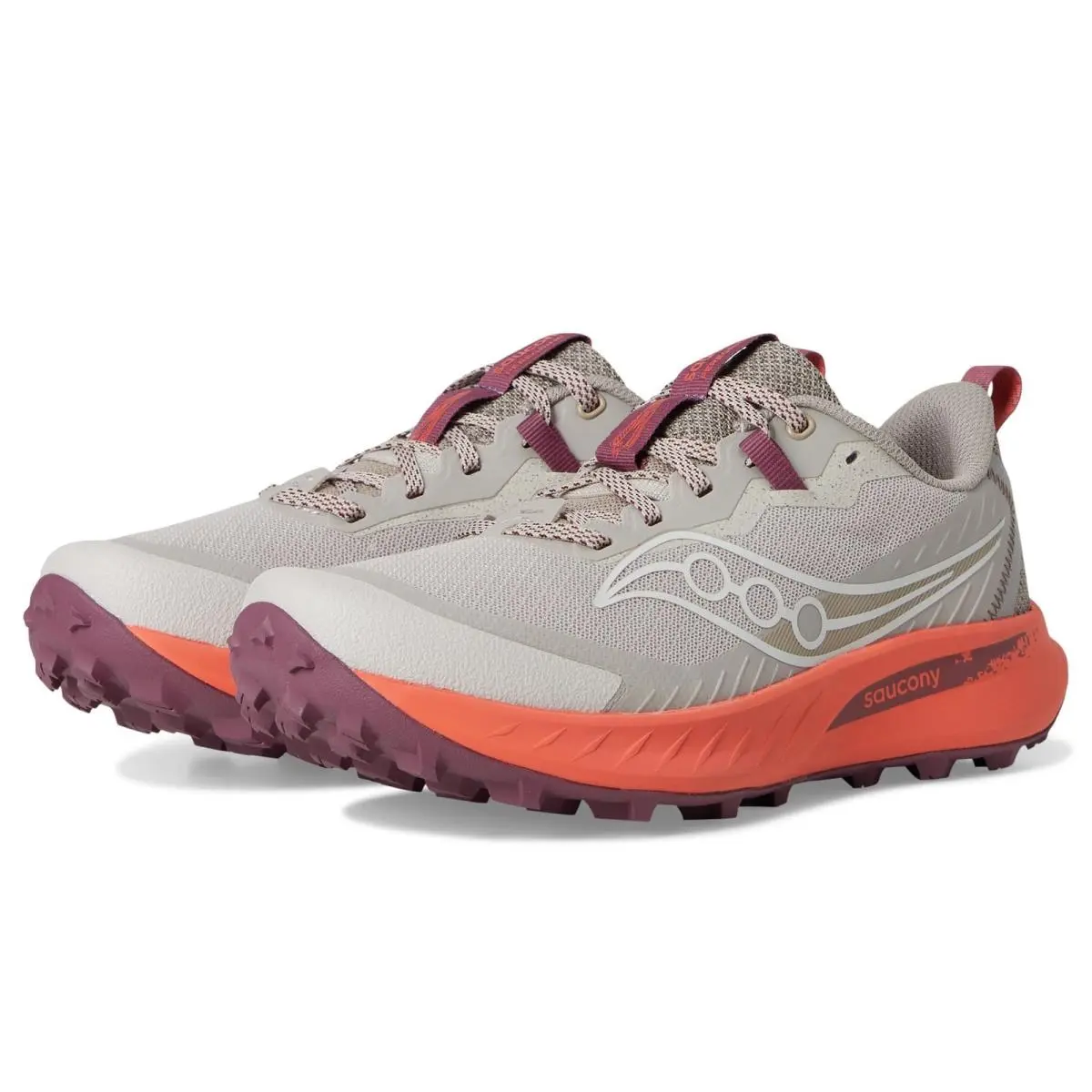 Saucony Women`s Peregrine 15 Sneaker Oat/salmon 10.5 - Oat/Salmon