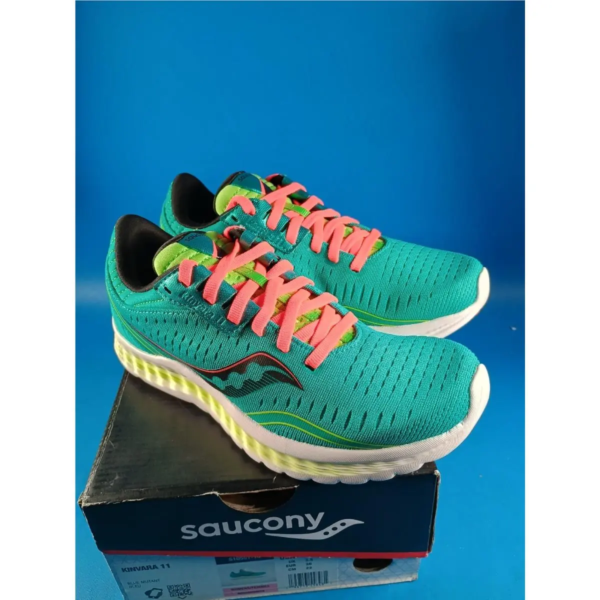 Saucony Kinvara 11 Blue Mutant S10551-10 Women`s Casual Running Shoes 5.5
