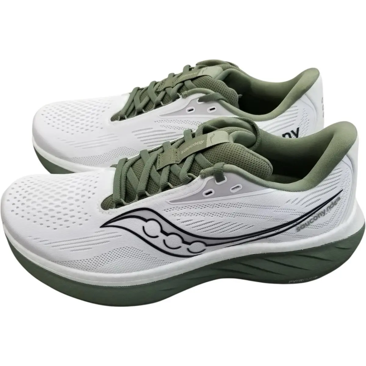Saucony Ride 18 Mens Size 8 White Olivine Green S21000-138