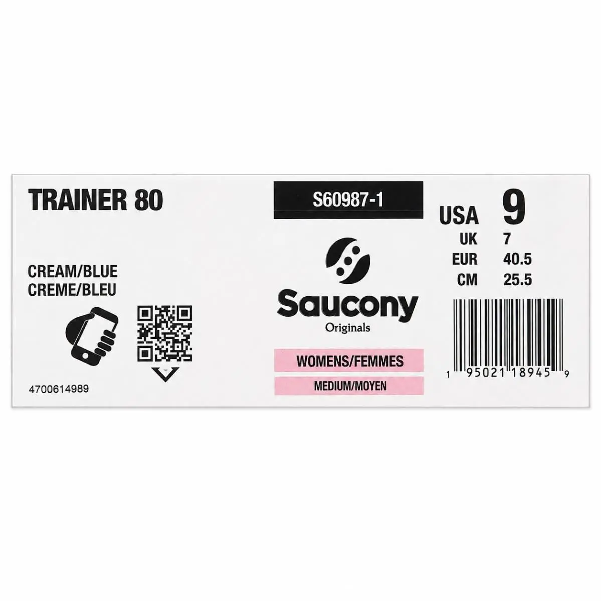 Saucony shoes - Saucony Trainer 80 - Trainer - S60987-1 - White/Black 0