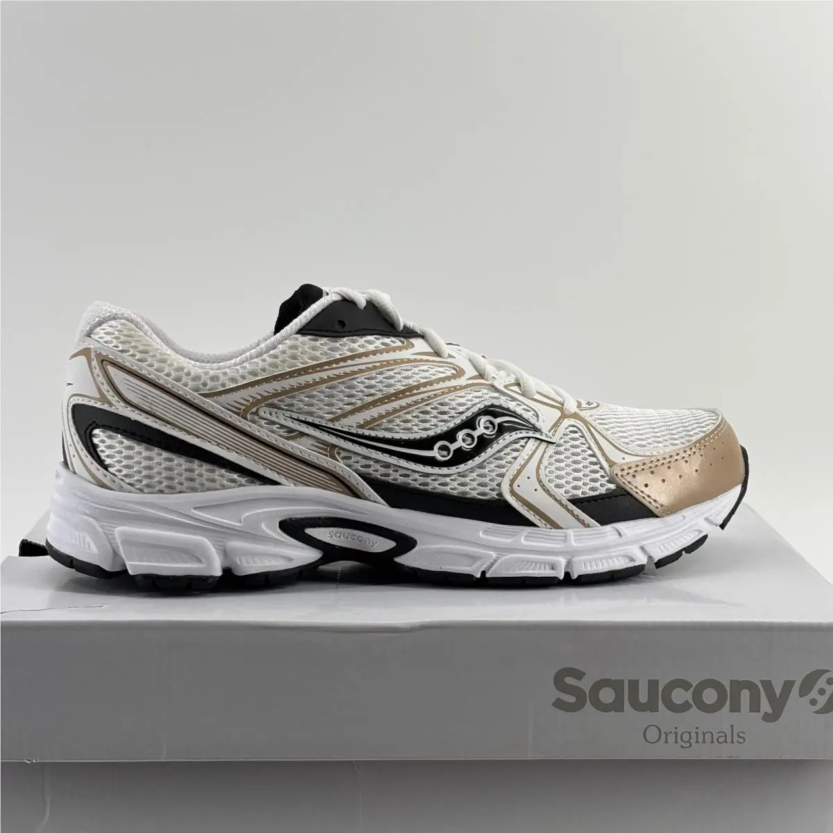 Saucony Ride Millennium Mens 8.5 White Gold Black S70812-18 Running Sneakers