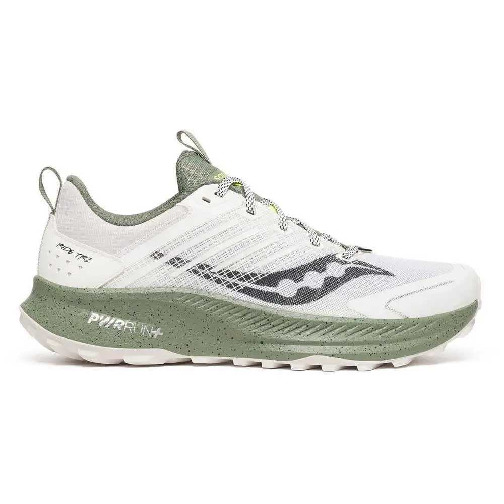 Saucony Men`s Ride Tr2 Sneaker White/olivine 7