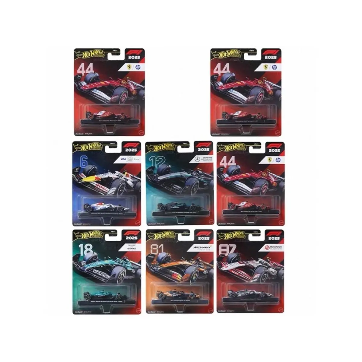 F1 Racing Premium Mix 3 8 PC Set L Diecast Models BY Hot Wheels HRV11-956 L