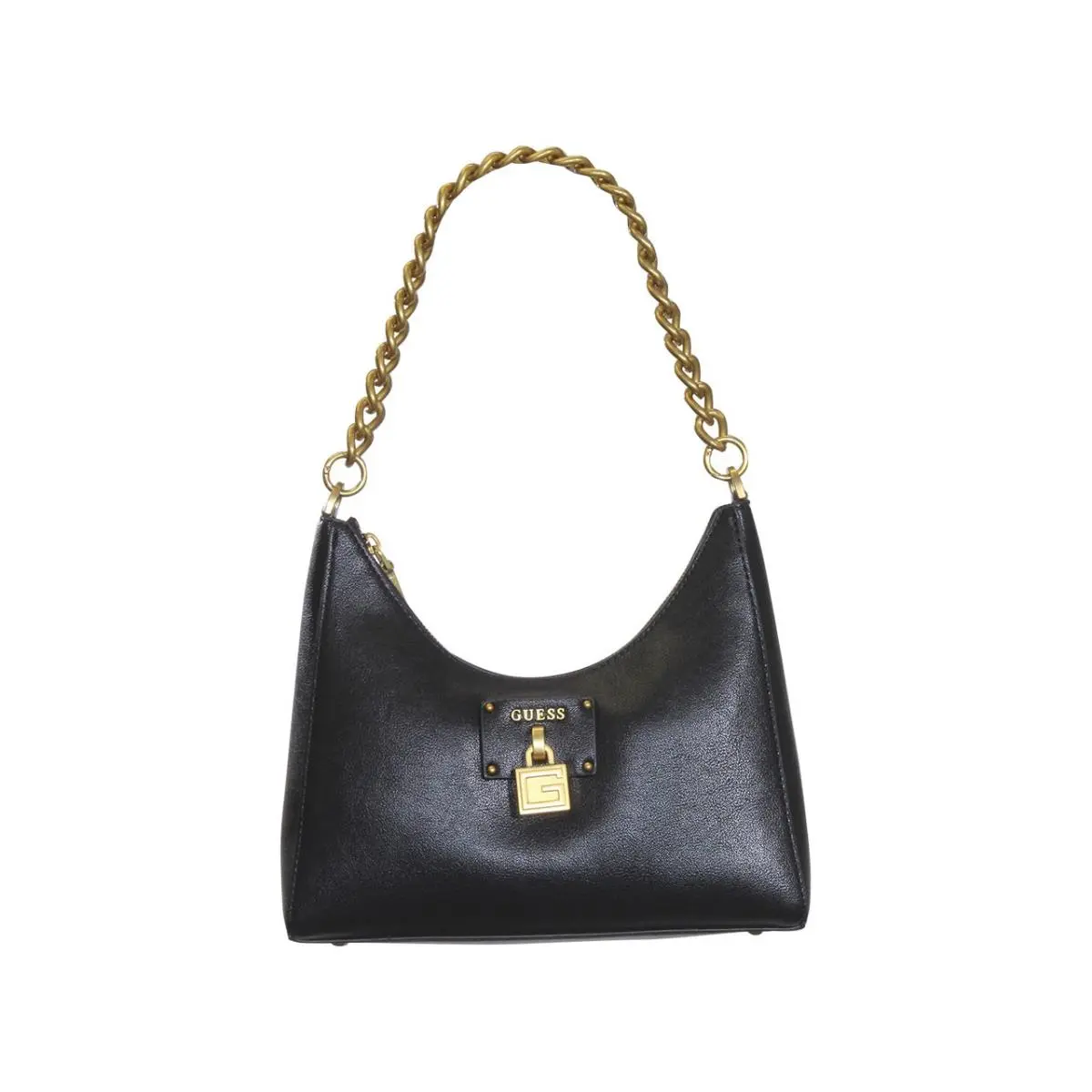 Women`s Centre-stage Handbag Hobo Top Zip Shoulder Purse Black by Guess